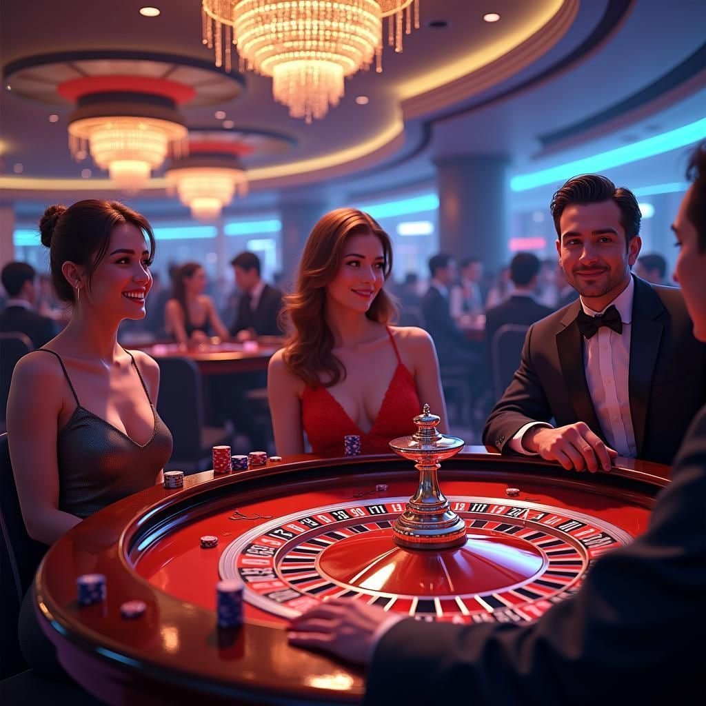 n5286 VIP Card Games Room တွင် High Limit Baccarat ကစားနေသောမြင်ကွင်း